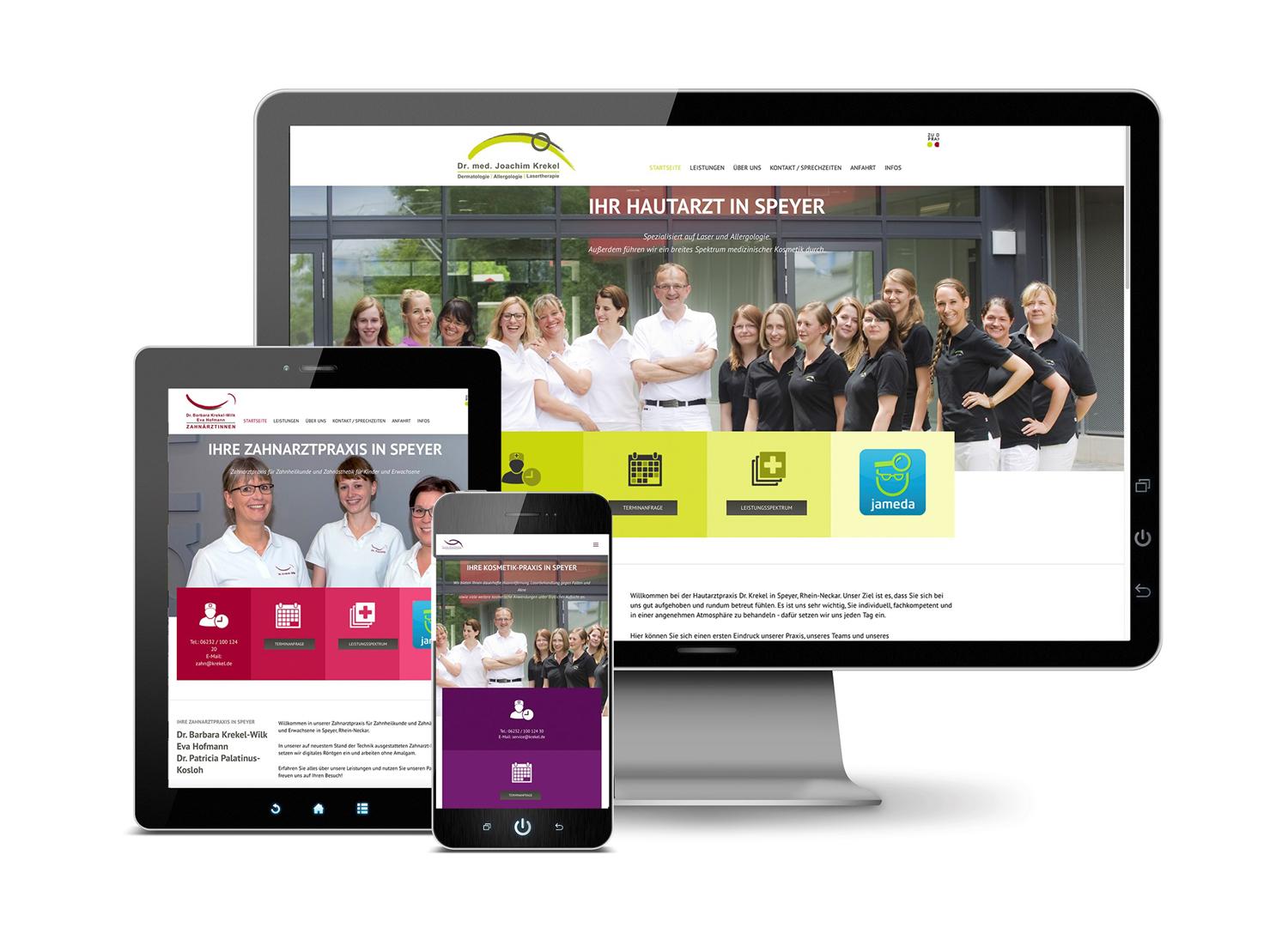 Die neue Website der Krekel-Praxen in Speyer